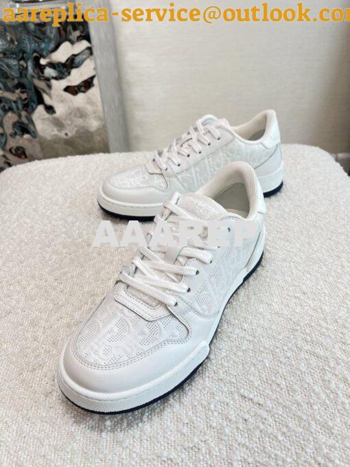 Replica Dior Men Female One Sneaker with Oblique Perforated Calfskin K 5