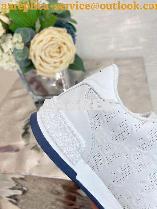 Replica Dior Men Female One Sneaker with Oblique Perforated Calfskin K 9