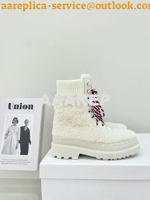 Replica Dior Hike Ankle Boot Calfskin and Shearling KDI811 3