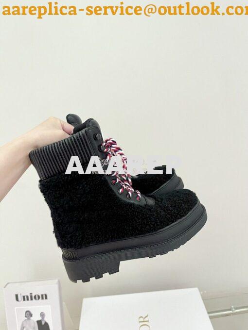 Replica Dior Hike Ankle Boot Calfskin and Shearling KDI811 11