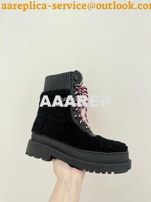 Replica Dior Hike Ankle Boot Calfskin and Shearling KDI811 12