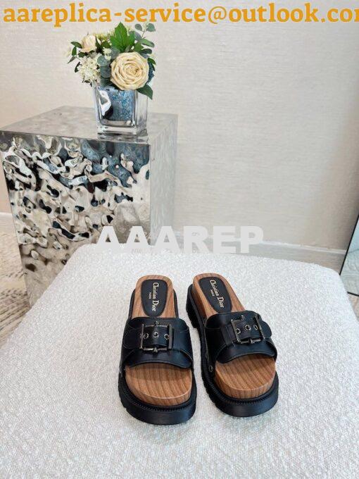 Replica Dior DiorQuake Strap Slide Calfskin KCQ717 9