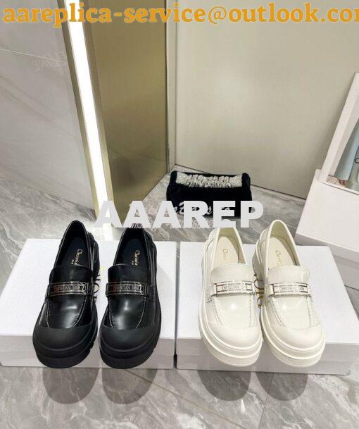 Replica Dior Code Loafer Black Brushed Calfskin KDB749