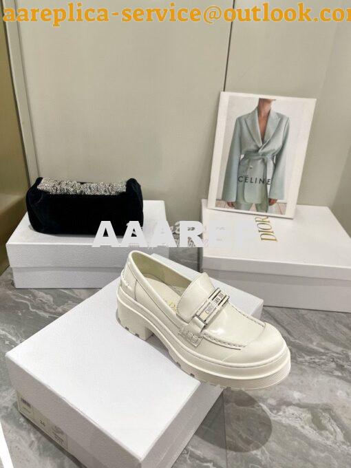 Replica Dior Code Loafer White Brushed Calfskin KDB749 7