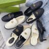 Replica Gucci Aria Slipper With Double G 670400 White Chevron Matelass 10