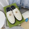 Replica Gucci Aria Slipper With Double G 670400 White Chevron Matelass 11