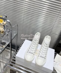 Replica Dior Walk'N'Dior High-top Sneaker White Macramé Embroidered Co 2