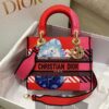 Replica Dior Medium Lady D-Lite Bag Bright Yellow and Green D-Flower P 11