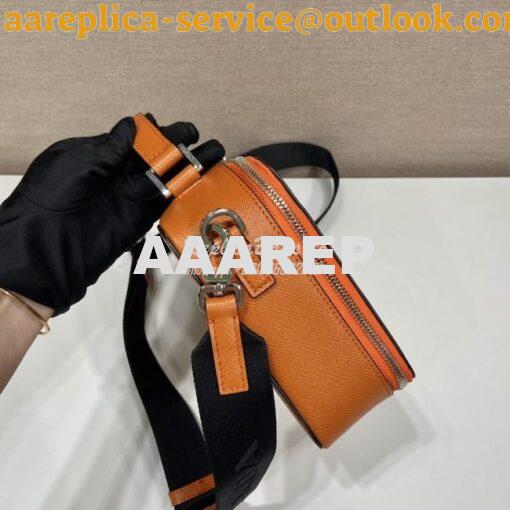 Replica Prada Medium Brique Saffiano Leather Bag 2VH069 Papaya 5