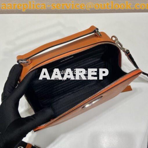 Replica Prada Medium Brique Saffiano Leather Bag 2VH069 Papaya 8