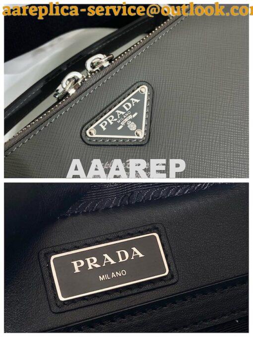 Replica Prada Medium Brique Saffiano Leather Bag 2VH069 Grey 7