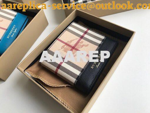 Replica Burberry Haymarket Check And Leather International Bifold Wall