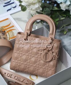 Replica Dior Small Lady Dior My ABCdior Bag Rose Des Vents Cannage Cal