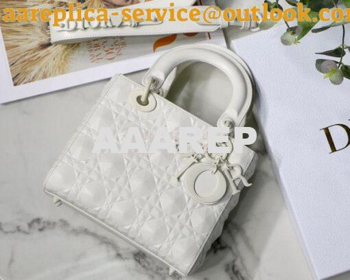 Replica Dior Small Lady Dior My ABCdior Bag Latte Cannage Calfskin wit 2