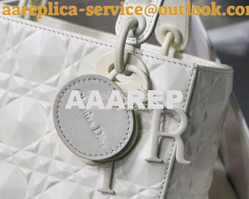 Replica Dior Small Lady Dior My ABCdior Bag Latte Cannage Calfskin wit 7