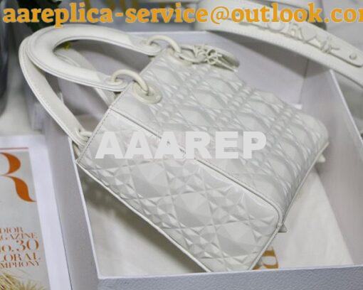 Replica Dior Small Lady Dior My ABCdior Bag Latte Cannage Calfskin wit 8