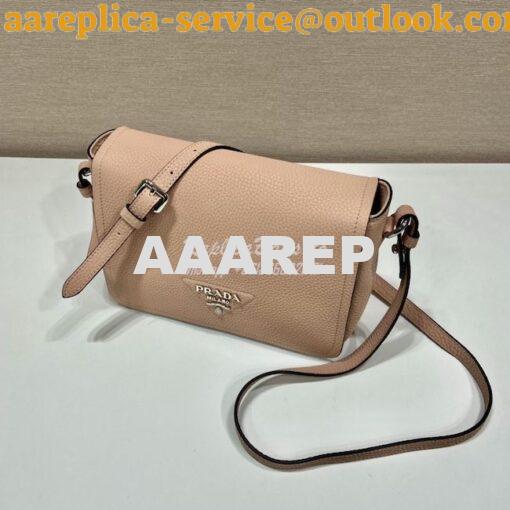 Replica Prada Leather shoulder bag 1BD314 Sand 4