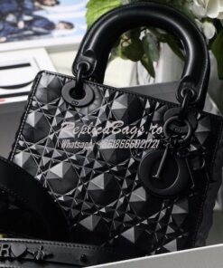 Replica Dior Small Lady Dior My ABCdior Bag Black Cannage Calfskin wit 2