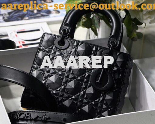 Replica Dior Small Lady Dior My ABCdior Bag Black Cannage Calfskin wit 2