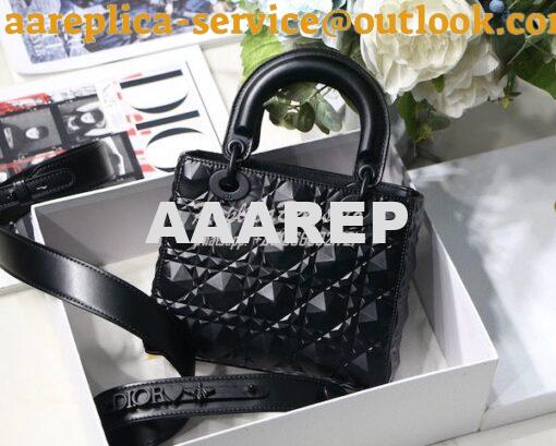 Replica Dior Small Lady Dior My ABCdior Bag Black Cannage Calfskin wit 13