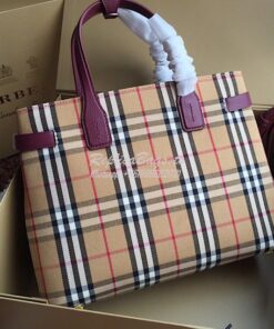 Replica Burberry The Banner 19s in Vintage Check and Leather 40769481 2