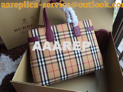 Replica Burberry The Banner 19s in Vintage Check and Leather 40769481 2