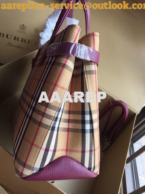 Replica Burberry The Banner 19s in Vintage Check and Leather 40769481 3