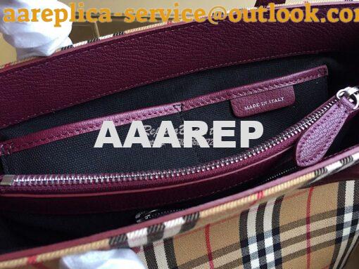 Replica Burberry The Banner 19s in Vintage Check and Leather 40769481 6