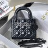 Replica Dior Mini Lady Dior Latte Cannage Calfskin with Diamond Motif 16