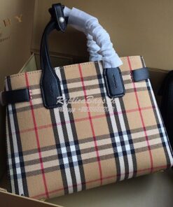 Replica Burberry The Banner 19s in Vintage Check and Leather 40769481