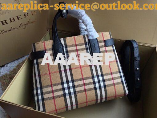 Replica Burberry The Banner 19s in Vintage Check and Leather 40769481