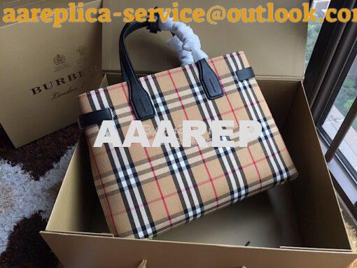 Replica Burberry The Banner 19s in Vintage Check and Leather 40769481 6