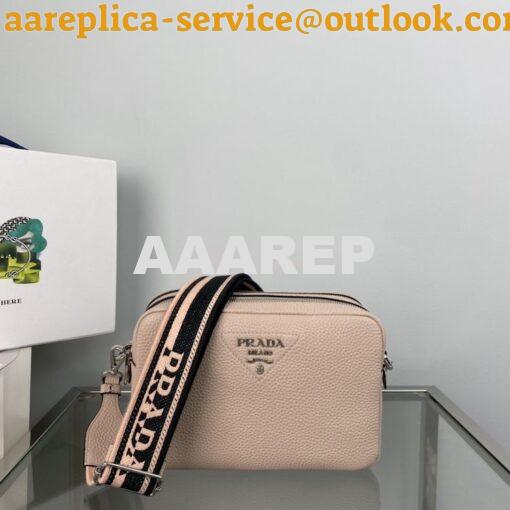 Replica Prada New Medium Camera leather bag 1BH082 Water Lily