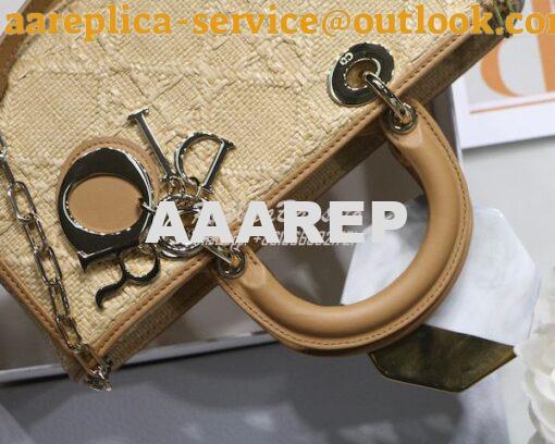 Replica Dior Lady D-Joy Bag Natural Cannage Raffia M0540O 3