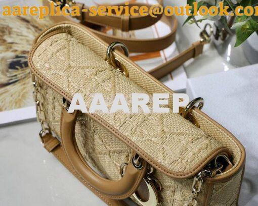 Replica Dior Lady D-Joy Bag Natural Cannage Raffia M0540O 9