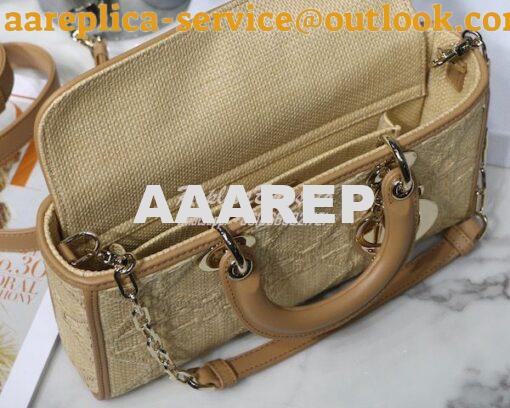 Replica Dior Lady D-Joy Bag Natural Cannage Raffia M0540O 10