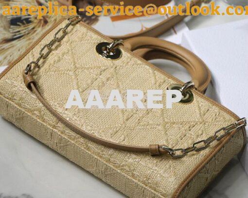 Replica Dior Lady D-Joy Bag Natural Cannage Raffia M0540O 12