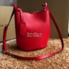 Replica Burberry Leather and Haymarket Check Crossbody Bucket Bag 4057 10