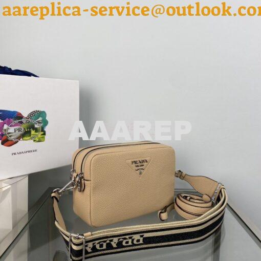 Replica Prada New Medium Camera leather bag 1BH082 Sand 2