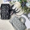 Replica Dior Lady D-Joy Bag Stone Grey Cannage Calfskin with Diamond M 15