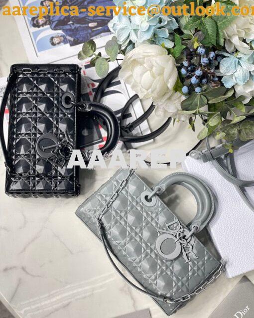 Replica Dior Lady D-Joy Bag Black Cannage Calfskin with Diamond Motif