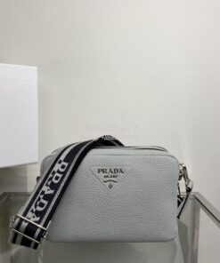 Replica Prada New Medium Camera leather bag 1BH082 Cornflower