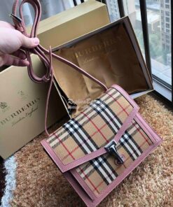 Replica Burberry Small Vintage Check and Leather Crossbody Bag 8006359