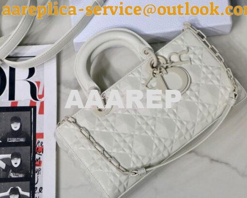 Replica Dior Lady D-Joy Bag Latte Cannage Calfskin with Diamond Motif 4