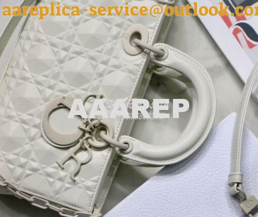 Replica Dior Lady D-Joy Bag Latte Cannage Calfskin with Diamond Motif 5