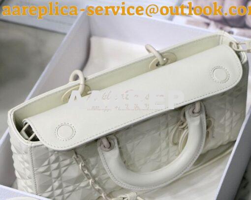 Replica Dior Lady D-Joy Bag Latte Cannage Calfskin with Diamond Motif 12