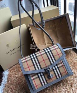 Replica Burberry Small Vintage Check and Leather Crossbody Bag 8006359 2