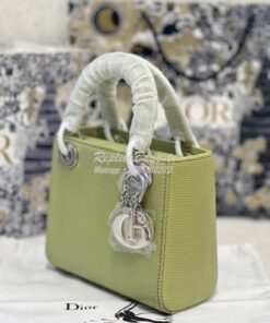 Replica Dior Lizard Leather Mini Lady Dior Bag in Avocado 2