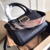 Replica  Burberry The Small/Medium Buckle Tote in dark plum Grainy Lea 14