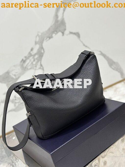 Replica Prada Leather bag with shoulder strap 2VH165 Black 11